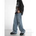 Customized Loose Fit Baggy Cargo Jeans Pants